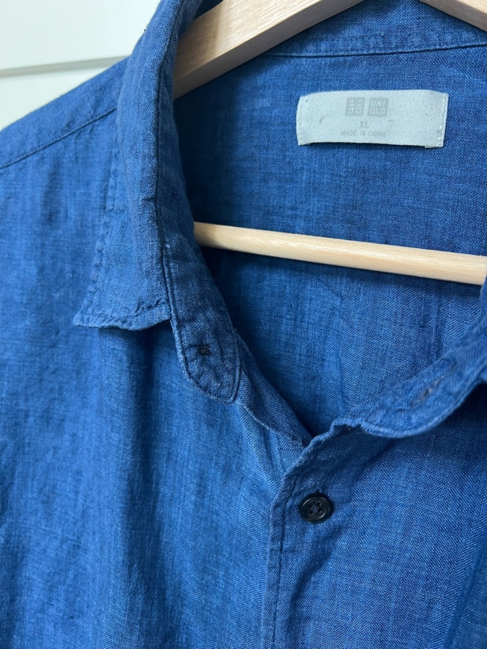 Blue linen long sleeve shirt - Men’s XL - Picture 2 of 8